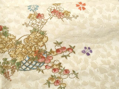 平和屋着物■豪華振袖　花籠文　金彩　正絹　逸品　CABF0863fb