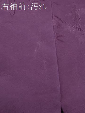 平和屋着物■上質な色無地　遠山樹林地紋　葡萄色　正絹　逸品　未使用　CABF0865fb