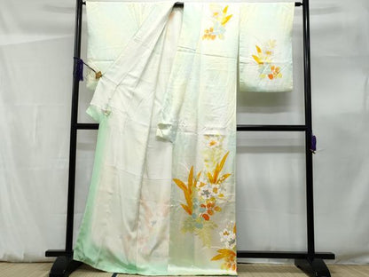 平和屋着物■訪問着　枝花文　暈し染め　金彩　正絹　逸品　CABF0866fb