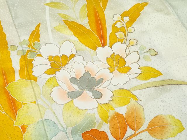 平和屋着物■訪問着　枝花文　暈し染め　金彩　正絹　逸品　CABF0866fb