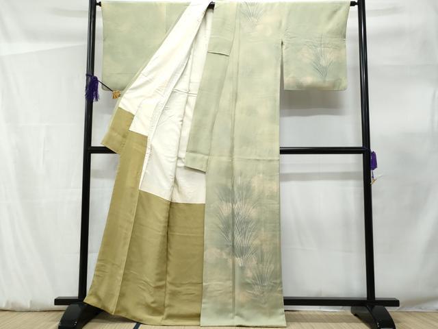 平和屋着物■訪問着　雲取り草木文　暈し染め　正絹　逸品　CABF0870fb