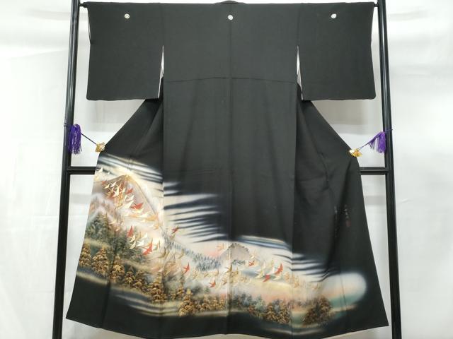 平和屋着物■豪華黒留袖　作家物　洛樹爽風　正絹　逸品　CABF0882fb