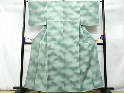 平和屋着物■上質な小紋　立波地紋　暈し染め　正絹　逸品　CABF0888fb