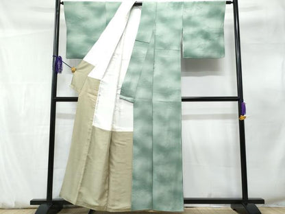 平和屋着物■上質な小紋　立波地紋　暈し染め　正絹　逸品　CABF0888fb