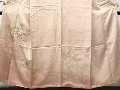 平和屋着物■訪問着　刺繍　雲取り籬枝花松文　暈し染め　金銀彩　やまと誂製　正絹　逸品　CABF0889fb
