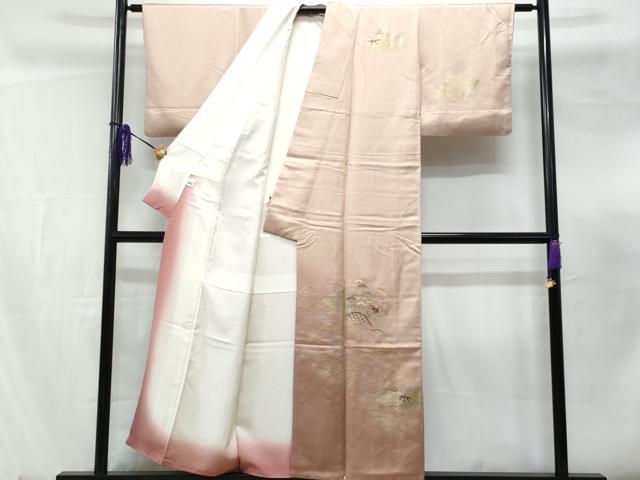 平和屋着物■訪問着　刺繍　雲取り籬枝花松文　暈し染め　金銀彩　やまと誂製　正絹　逸品　CABF0889fb