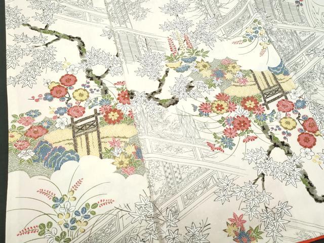 平和屋着物■上質な小紋　風景文　正絹　逸品　CABF0890fb