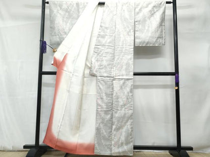 平和屋着物■上質な紬　花唐草文　正絹　逸品　CABF0897fb