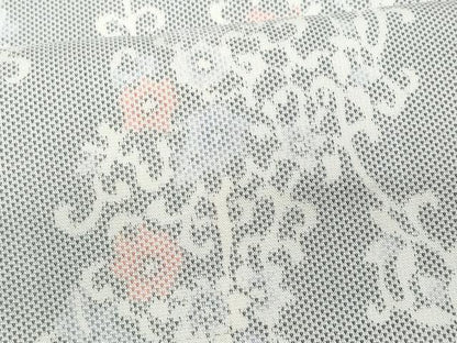 平和屋着物■上質な紬　花唐草文　正絹　逸品　CABF0897fb