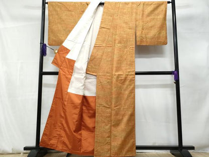 平和屋着物■上質な紬　花織　霞文　正絹　逸品　CABF0901fb