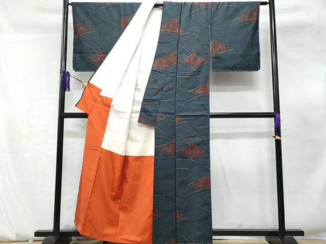 平和屋着物■本場大島紬　草花文　正絹　逸品　未使用　CABF0903fb