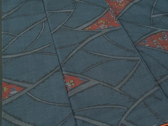 平和屋着物■本場大島紬　草花文　正絹　逸品　未使用　CABF0903fb