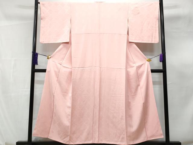 平和屋着物■上質な色無地 花菱地紋 虹色 正絹 逸品 CABF0907fb
