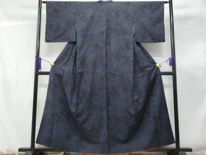平和屋着物■結城紬 草花文 正絹 逸品 CABF0913fb
