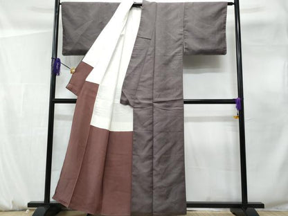 平和屋着物■上質な小紋 縞 正絹 逸品 未使用 CABF0915fb