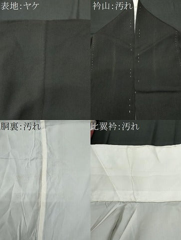 平和屋着物■豪華黒留袖 刺繍 御所解文 金彩 正絹 逸品 CABF0923fb