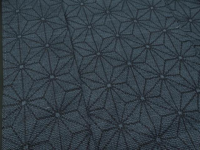 平和屋着物■上質な紬 麻の葉文様 正絹 逸品 未使用 CABF0930fb