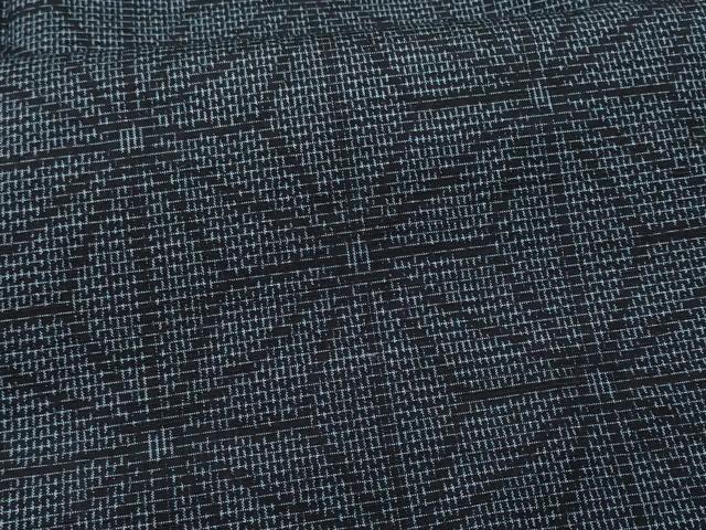 平和屋着物■上質な紬 麻の葉文様 正絹 逸品 未使用 CABF0930fb