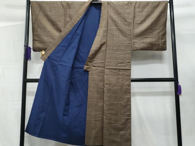 平和屋着物■男性　本場大島紬　アンサンブル　幾何学文　正絹　逸品　◯CABF0936fb