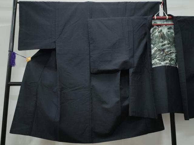 平和屋着物■男性　紬　アンサンブル　蝋色　正絹　逸品　CABF0937fb