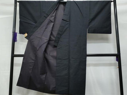 平和屋着物■男性　紬　アンサンブル　蝋色　正絹　逸品　CABF0937fb