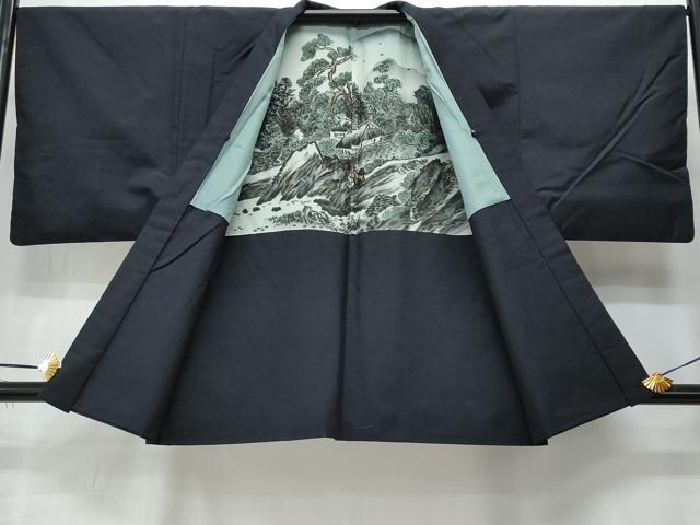 平和屋着物■男性　紬　アンサンブル　蝋色　正絹　逸品　CABF0937fb