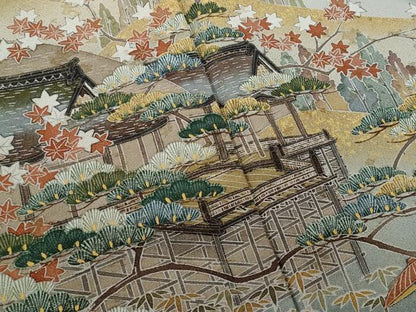 平和屋着物■豪華黒留袖 作家物 遠山人物風景文 金彩 正絹 逸品 CABF0943fb