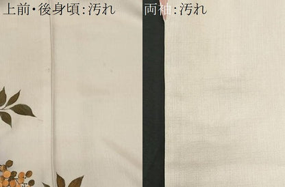 平和屋着物■訪問着 刺繍 南天枝葉文 暈し染め 正絹 逸品 CABF0952fb