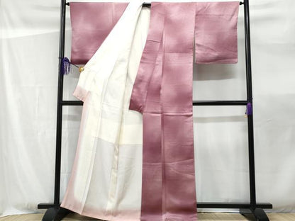平和屋着物■上質な小紋 舞花文 暈し染め 正絹 逸品 CABF0963fb