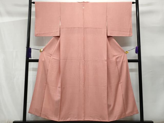 平和屋着物■江戸小紋　樋口実作　万筋　赤色×白色　正絹　逸品　CABF0964fb