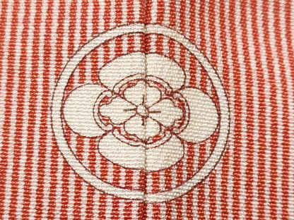 平和屋着物■江戸小紋　樋口実作　万筋　赤色×白色　正絹　逸品　CABF0964fb