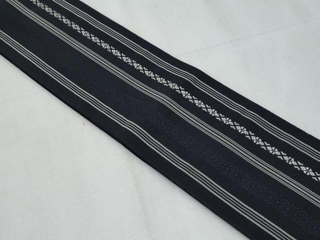 平和屋着物◎男性　本場筑前博多織　角帯　献上　正絹　逸品　CABF0982fb