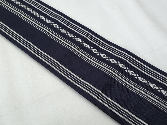 平和屋着物◎男性　本場筑前博多織　角帯　献上　正絹　逸品　CABF0983fb
