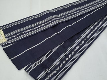 平和屋着物◎男性　本場筑前博多織　角帯　献上　正絹　逸品　CABF0983fb