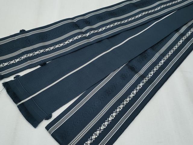 平和屋着物◎男性　本場筑前博多織　角帯　献上　正絹　逸品　CABF0986fb