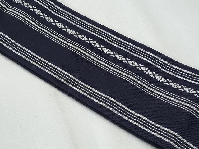 平和屋着物◎男性　本場筑前博多織　角帯　献上　正絹　逸品　CABF0989fb