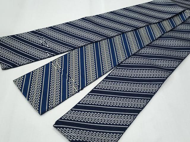 平和屋着物◎男性　両面　角帯　斜線文　CABF1018fb