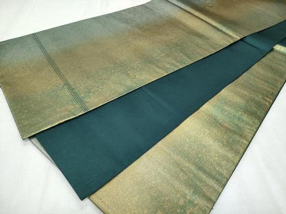 平和屋着物◎六通柄袋帯　霞文　引箔　正絹　逸品　CABF1029fb