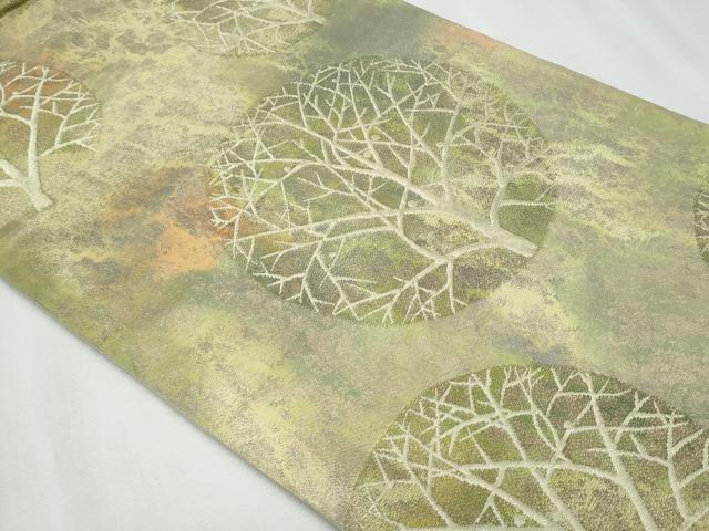 平和屋着物◎六通柄袋帯　枝葉丸文　金銀糸　正絹　逸品　CABF1058fb