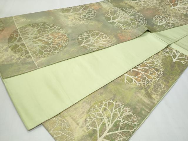 平和屋着物◎六通柄袋帯　枝葉丸文　金銀糸　正絹　逸品　CABF1058fb