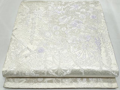 平和屋着物◎六通柄袋帯　吉祥格天花車文　金銀糸　正絹　逸品　CABF1059fb
