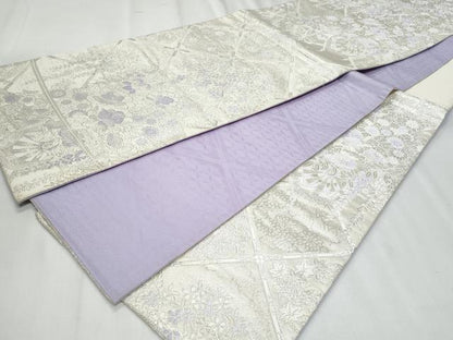 平和屋着物◎六通柄袋帯　吉祥格天花車文　金銀糸　正絹　逸品　CABF1059fb