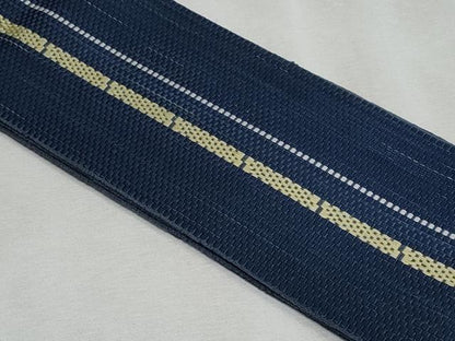 平和屋着物◎男性　本場筑前博多織　角帯　縞　正絹　逸品　CABF1068fb