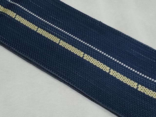 平和屋着物◎男性　本場筑前博多織　角帯　縞　正絹　逸品　CABF1068fb
