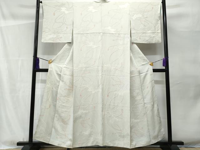 平和屋着物●上質な小紋　地紋起こし　雲取り文　暈し染め　正絹　逸品　AABH0550fy 平和屋着物□上質な小紋 絞り 地紋起こし 紐文 正絹 逸品 CABF1101fb