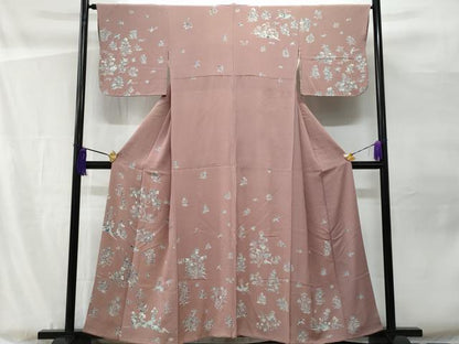 平和屋着物■訪問着 鹿 草花文 正絹 逸品 CABF1105fb