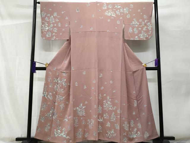 平和屋着物■訪問着 鹿 草花文 正絹 逸品 CABF1105fb