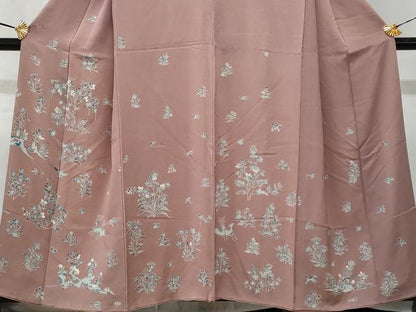 平和屋着物■訪問着 鹿 草花文 正絹 逸品 CABF1105fb