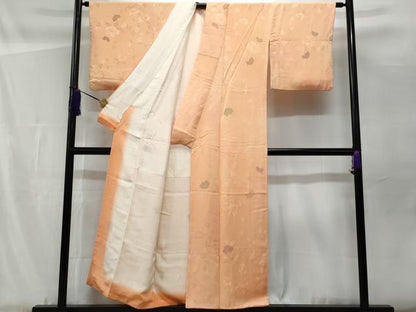 平和屋着物■上質な小紋 枝花文 暈し染め 正絹 逸品 CABF1106fb