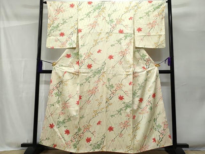 平和屋着物■上質な小紋 枝梅文 正絹 逸品 CABF1107fb